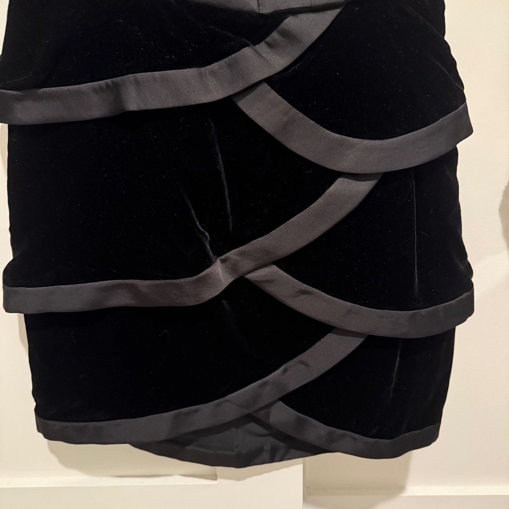 Velvet tiered skirt